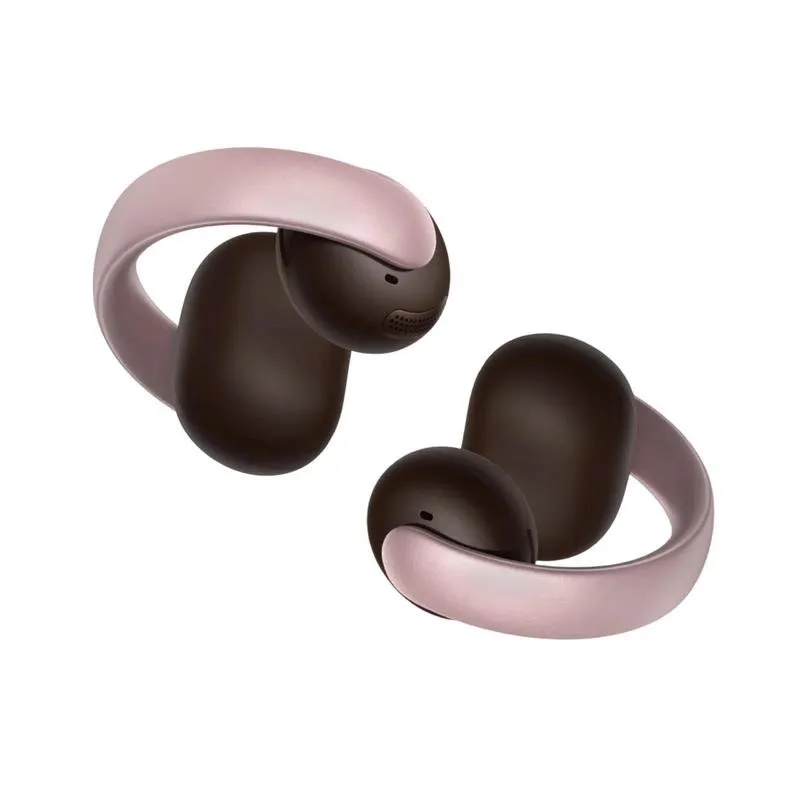 Auriculares Anker Soundcore AeroClip sem fios Bluetooth com Cancelamento de Ruído, microfone e resistentes à água rosa
