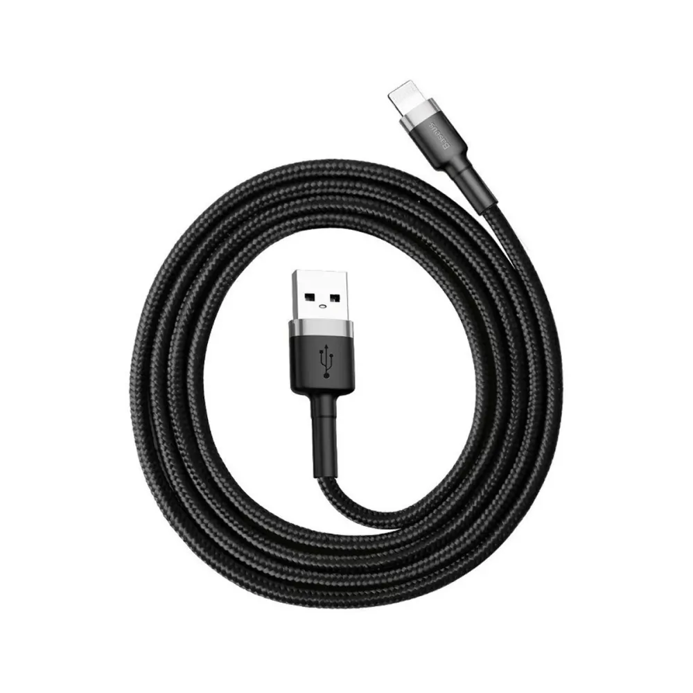 Cabo Dados Baseus Cafule USB-A a Lightning 1.5A 2.0m Preto