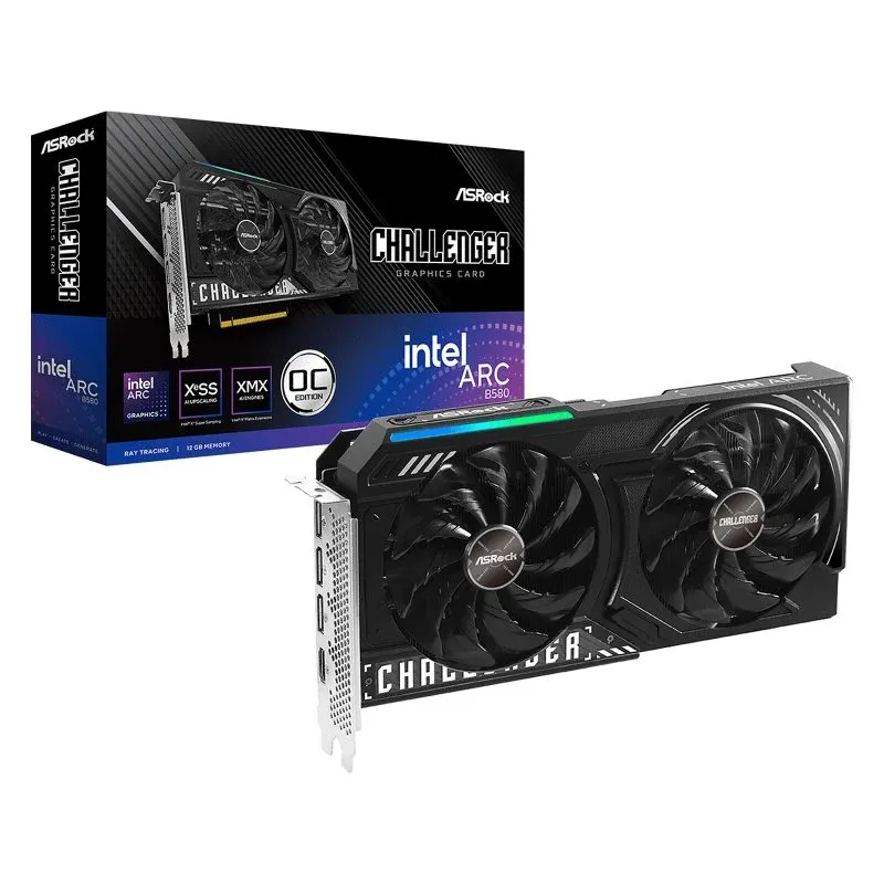 Placa gráfica Asrock Arc B580 Challenger 12GB GDDR6 Overclocking VR Tri DisplayPort
