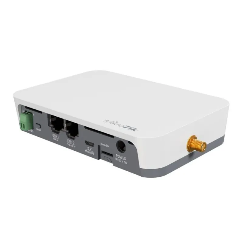 Gateway Mikrotik KNOT LR8 KIT RB924iR-2nD-BT5 BG77 R11e-LR8 8 Canais 2.4 GHz Ethernet PoE