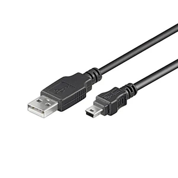Cabo Ewent EC1027 USB 2.0 Type A Macho > Mini B Macho 1.8m Preto