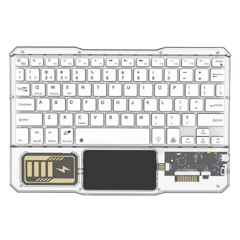 Teclado Royal Bailey Kb-333 Bluetooth Branco QWERTY ultrafino leve