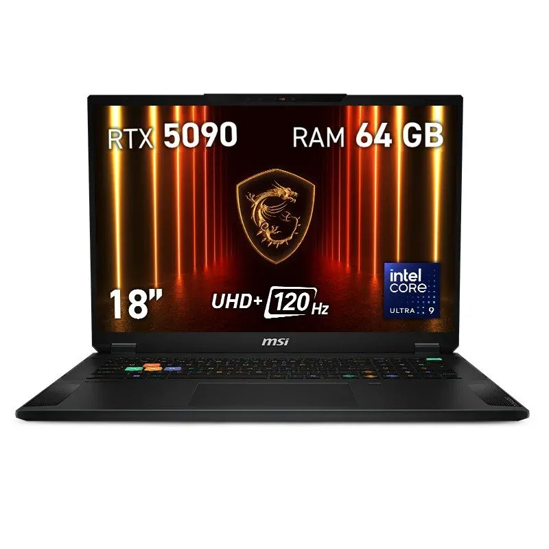 Portátil MSI Stealth 18 HX AI A2XWJG-048XES 18" Intel Core Ultra 9 275HX 64GB 2TB SSD RTX 5090 FreeDOS