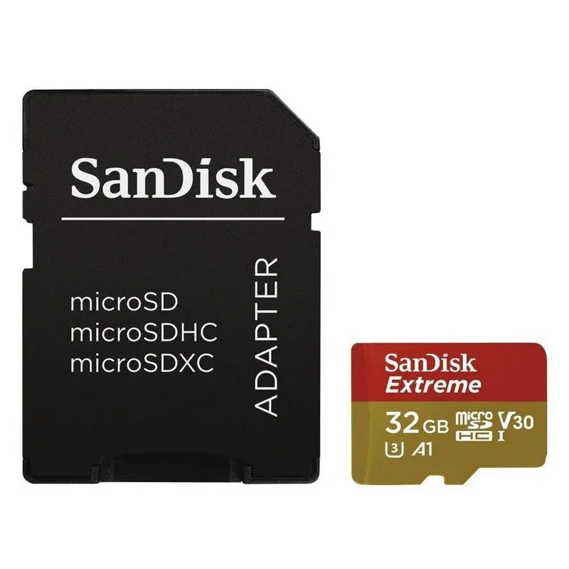 Cartão de Memória Sandisk Extreme microSD HC 32GB c/Adaptador