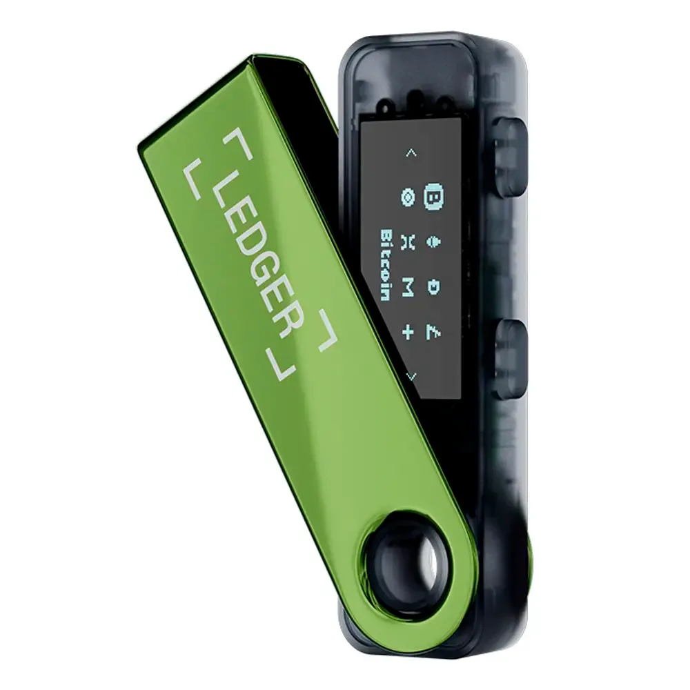Carteira Ledger Nano S Plus USB-C Crypto Hardware Wallet Oxidate Green