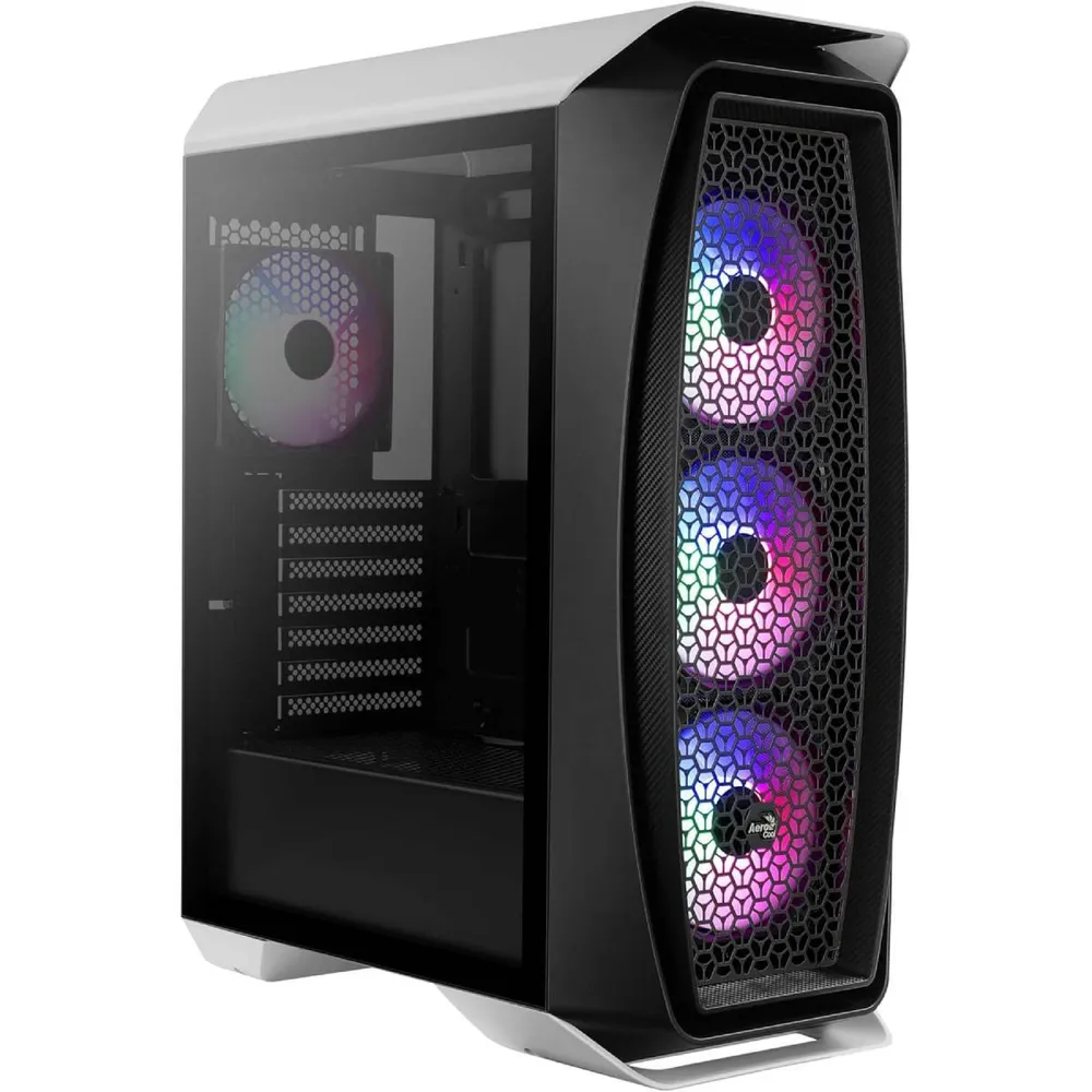 Caixa ATX Aerocool Aero One Frost RGB Vidro Temperado Branca