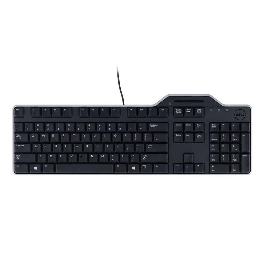 Teclado Dell KB813 com SmartCard Reader USB Preto (KB813-BK-POR)