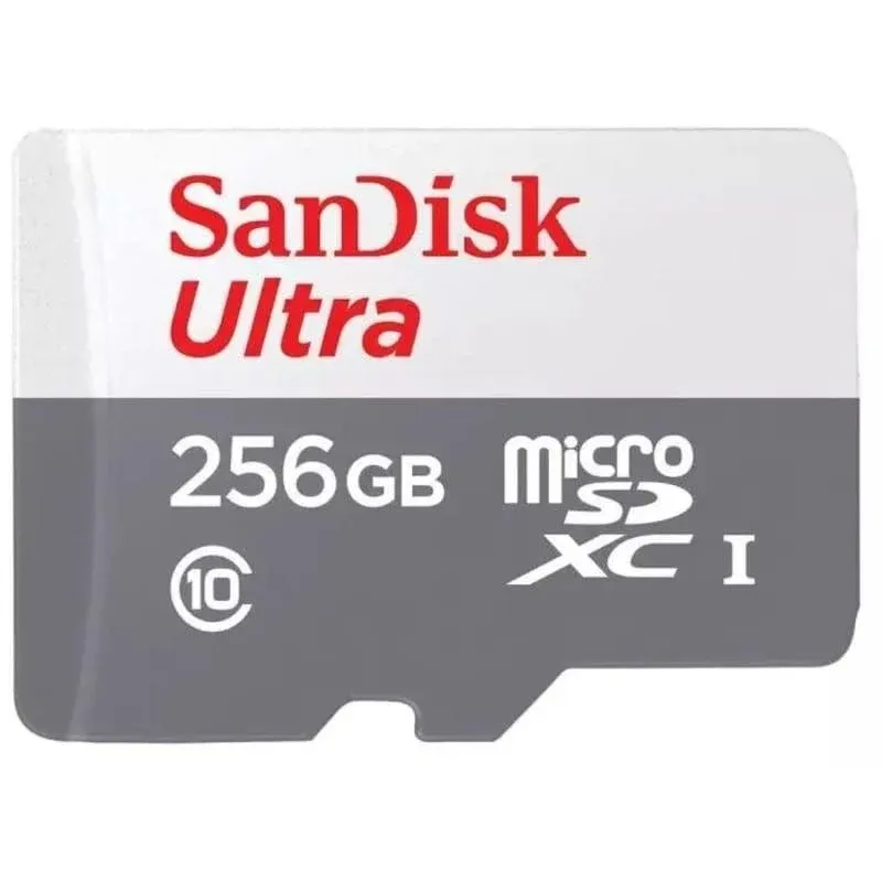 Cartão microSD Sandisk Ultra 256GB UHS-I Classe 10 rápido