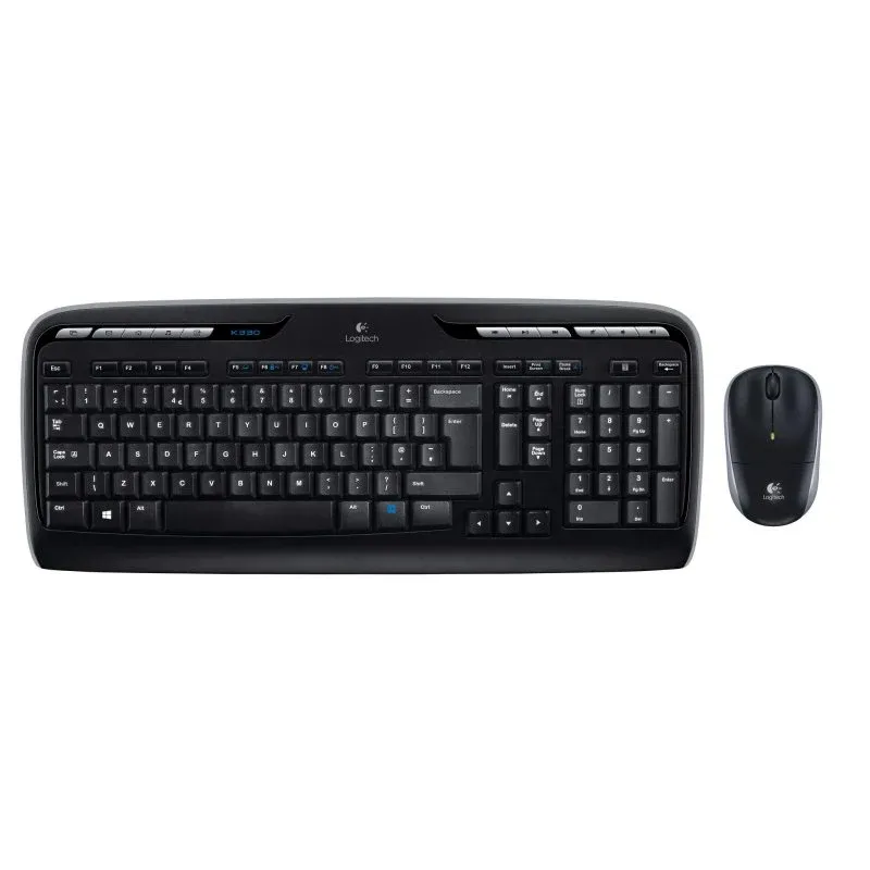 Teclado de membrana Logitech MK330 Layout US Wireless com rato incluído