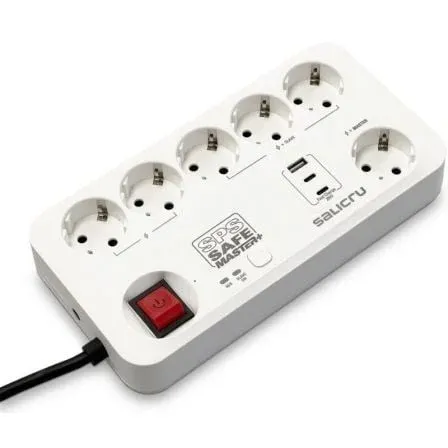 Régua Salicru SPS Safe Master+ 6 tomadas 1.4m Branco