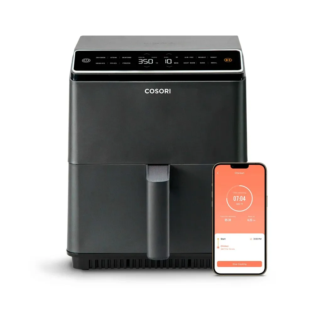 Fritadeira Air Fryer COSORI Dual Blaze Chef Edition 6.4L Preta KOSP0011EUN