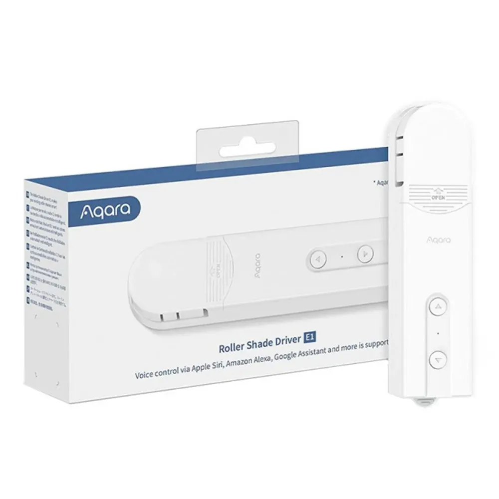 Controlo de cortinas Aqara E1 - Zigbee 3.0 - Matter over Zigbee - Necessita do AQARA HUB - Bateria 1 ano de vida da bateria - C