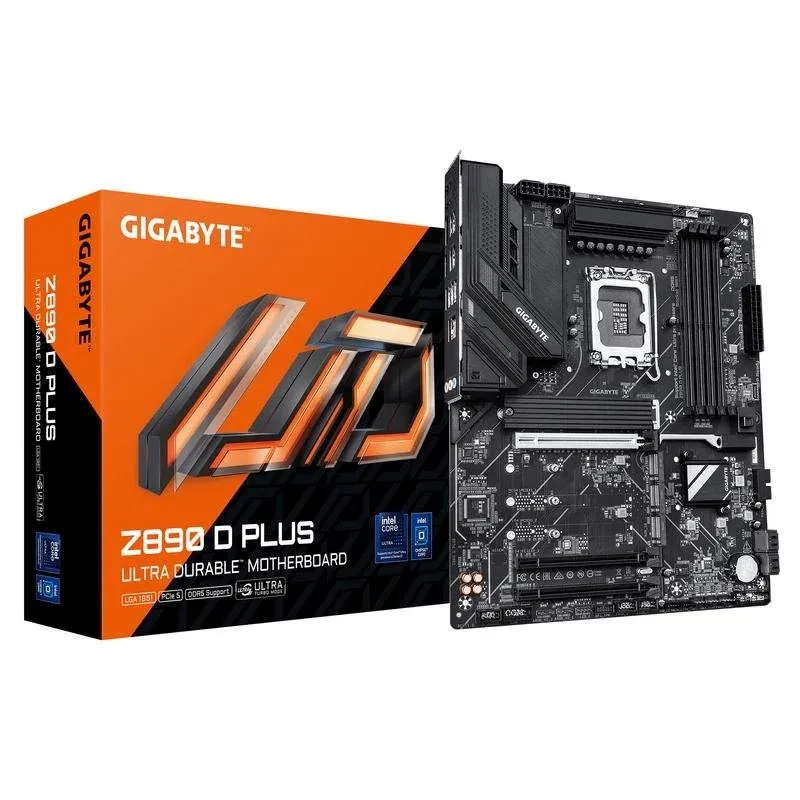 Motherboard GIGABYTE Z890 D PLUS Intel Z890 LGA1851 DDR5 ATX PCIe 5.0 2.5GbE M.2 RAID
