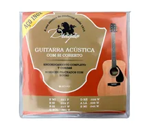 Jogo Cordas Guitarra Acústica Dragao Inox 7 cordas 011-042