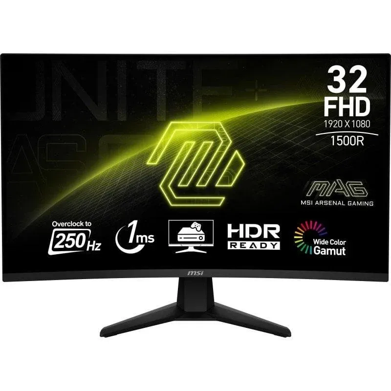 Monitor MSI MAG 32C6X 31.5" FullHD 180Hz VA Curvo HDR sRGB 101% Type-C