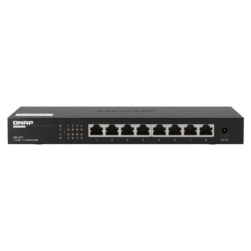 Switch de rede Não-gerido QNAP QSW-1108-8T 2.5G Ethernet Preto