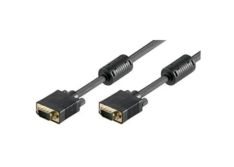Cabo VGA/SVGA 15pin HD plug M/M com ferrites, CU,AWG28, 1.8m