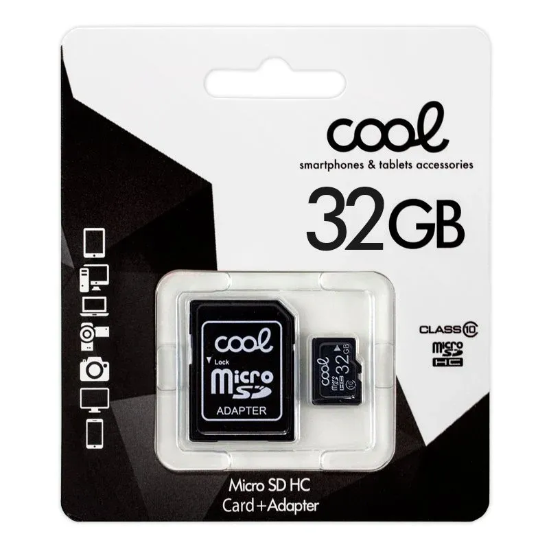 Cool MicroSDHC 32GB Classe 10 + Adaptador