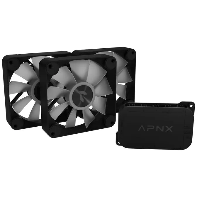 Ventoinha APNX FP1-R-120 PWM ARGB Preto - 120mm (Pack 3)