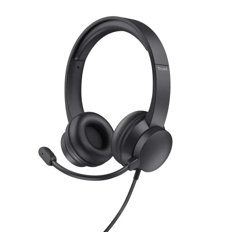 Trust HS-201 Headset USB com Microfone Preto