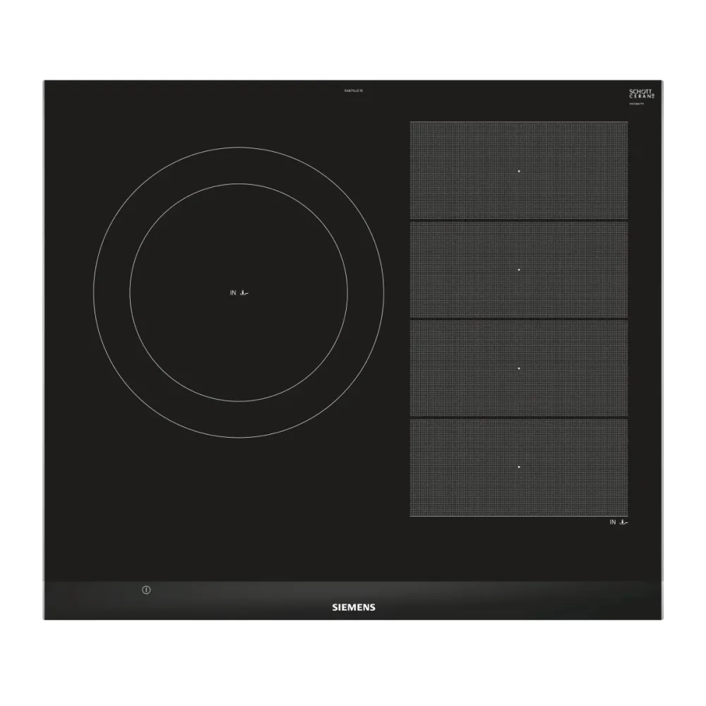 Placa de Indução Siemens iQ700 3 Zonas 2400W Preto - EX675LJC1E