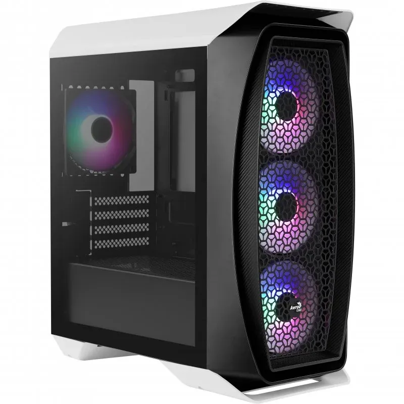 Caixa de Computador Aerocool Aero One Mini Frost Vidro Temperado USB 3.1 RGB Branca