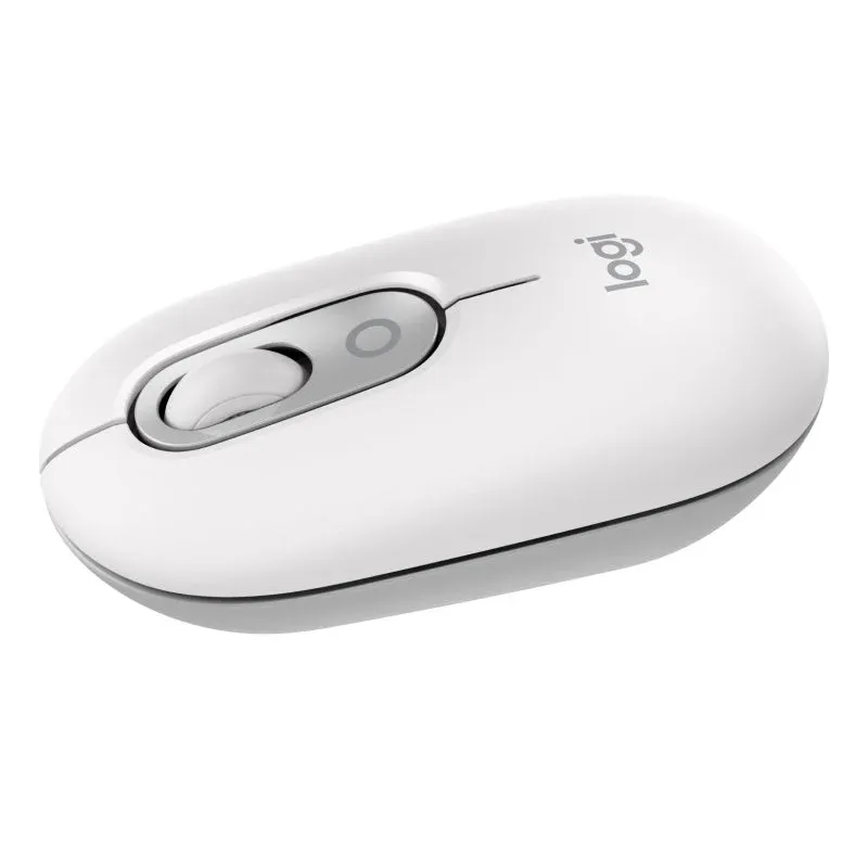 Logitech Pop Mouse Rato Sem Fio Compacto com Função de Emojis Personalizáveis Branco