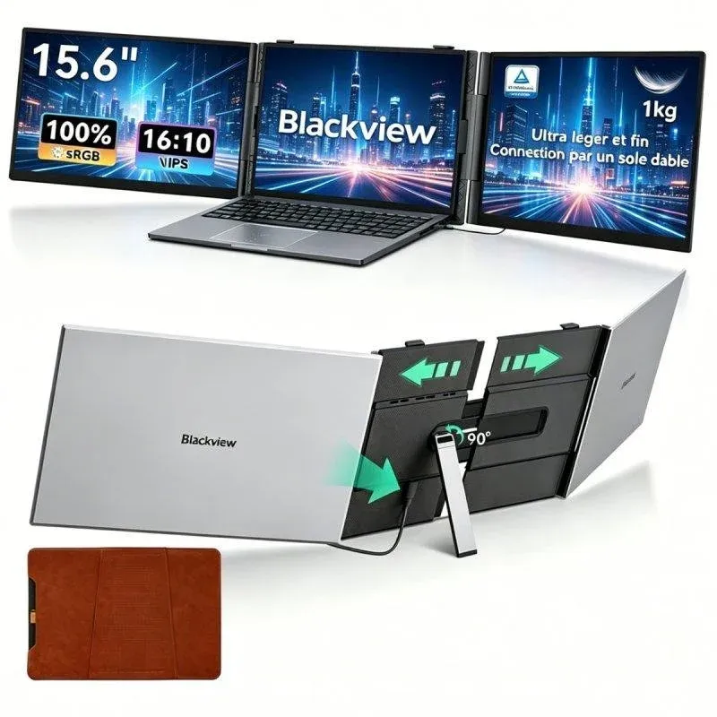 Monitor Blackview DCM8 Pro 15.3" Full HD IPS USB-C Triplo Portátil
