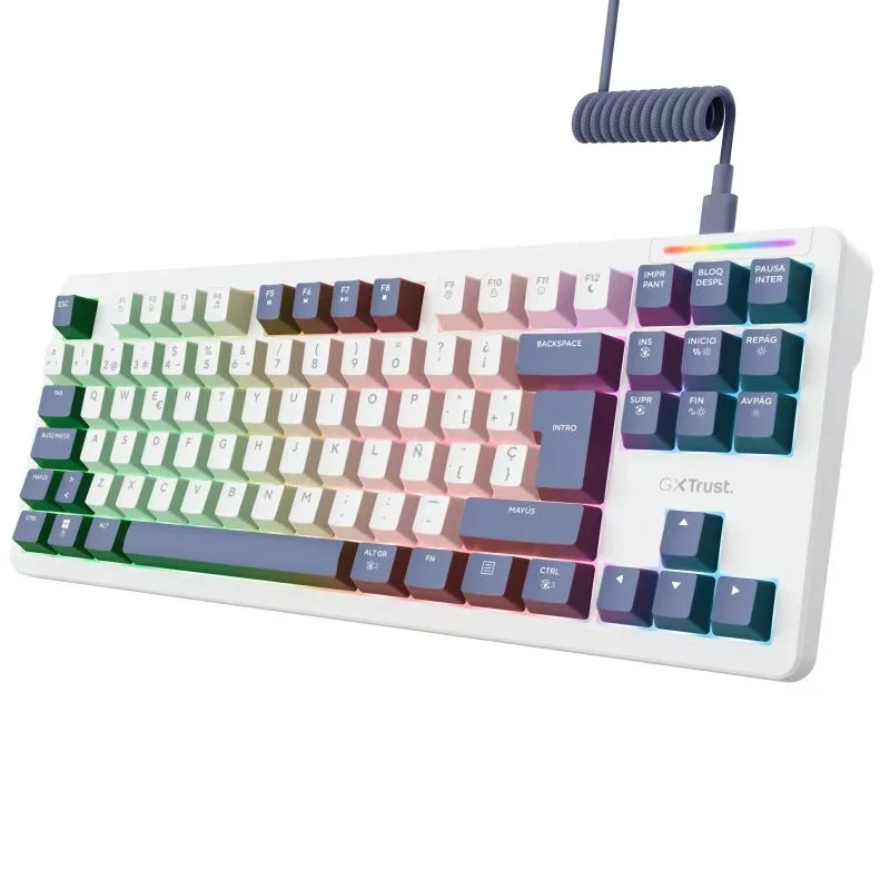 Teclado Trust GXT 872 Xyra Mecânico TKL RGB Layout Espanhol hot-swap