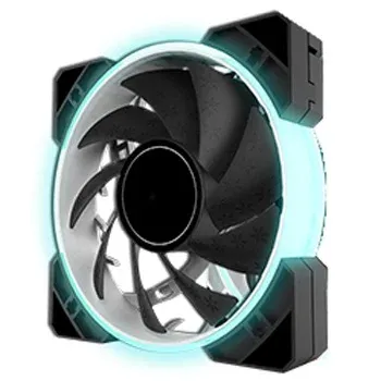 Ventoinha Eurotech 120MM RGB RING LED FICHA 3PIN+4PIN BLACK