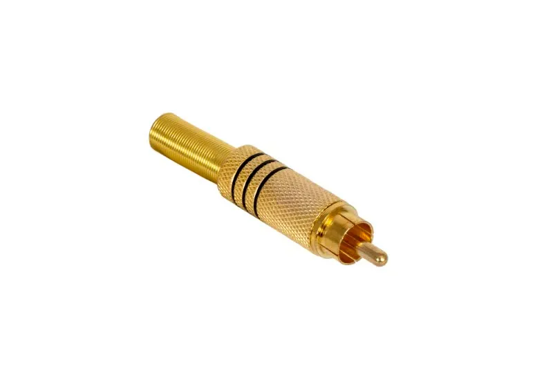 Conetor de áudio RCA macho com mola - 7285G-NE