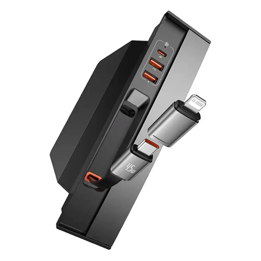 Hub Baseus T-Space p/ Tesla com Cabo USB-C 45W Retrátil