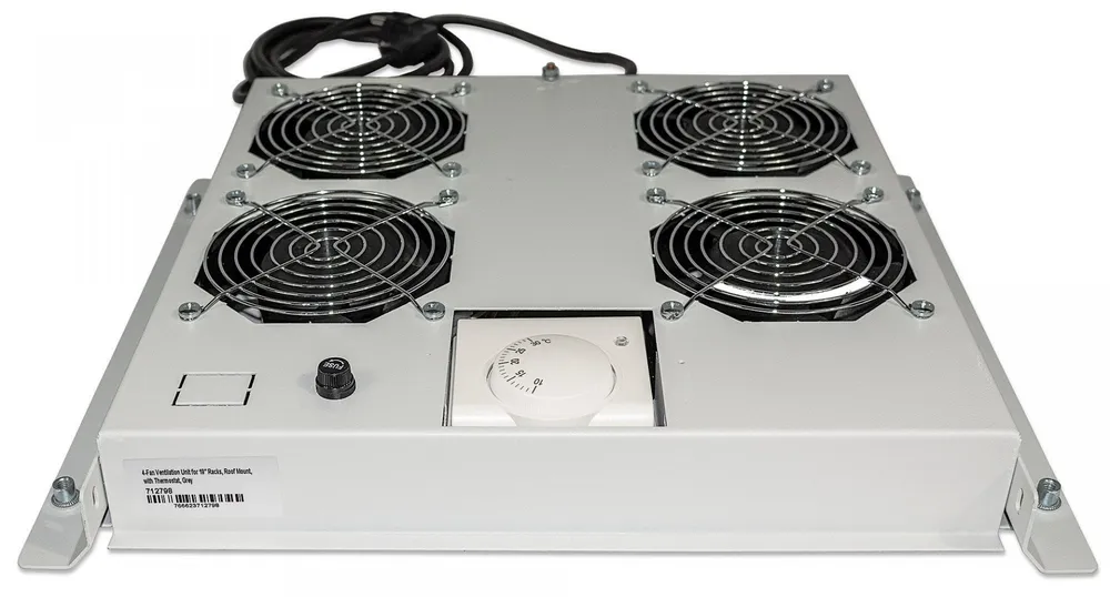 Intellinet 4-Fan Ventilation Unit for 19" Racks, Roof Mount 712798