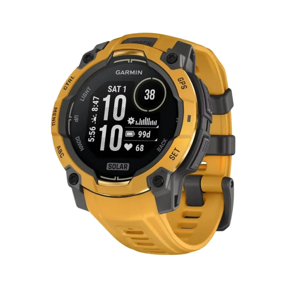 Smartwatch Garmin Instinct 3 50mm Solar Edição Limitada Dourado