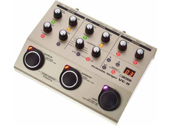 BOSS VE-8 ACOUSTIC SINGER Processador Voz Dual Channel VOCAL/GUITAR