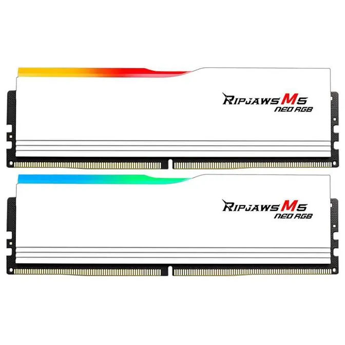 G.Skill Kit 32GB (2 x 16GB) DDR5 6000MHz Ripjaws M5 Neo RGB EXPO CL36 Branca
