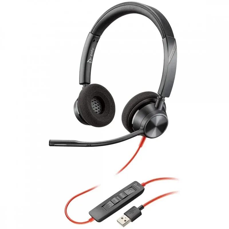 Poly Blackwire 3320 Headset USB Preto