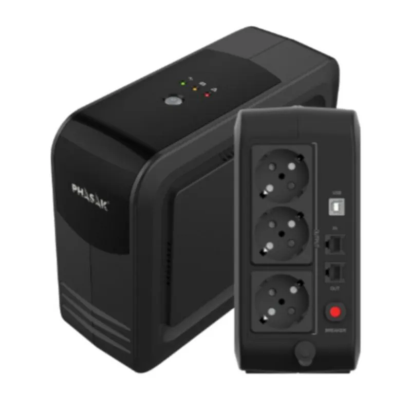 UPS Line-Interactive SAI Phasak Smart Lite 950VA-570W 3 Saídas Preto