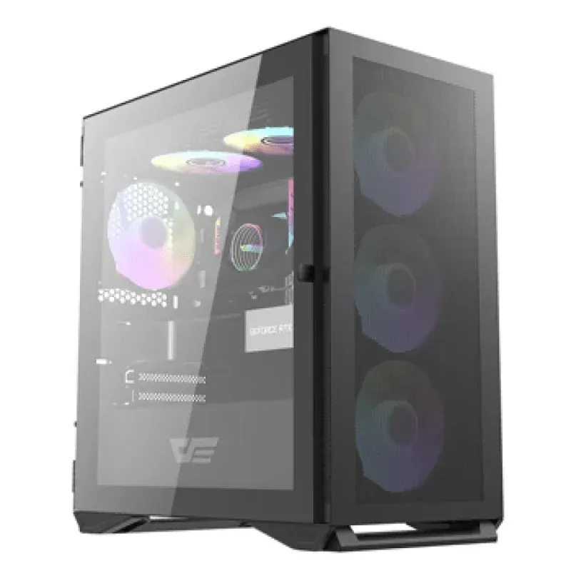 Caixa Micro-ATX Darkflash DLM200 Mesh Vidro Temperado Preta