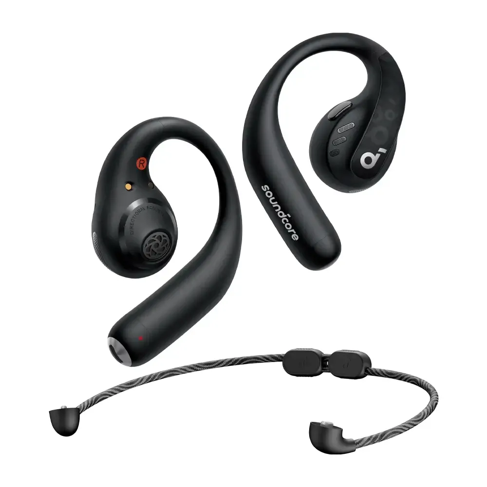 Earbuds Anker Soundcore AeroFit Pro Open-Ear True Wireless Pretos