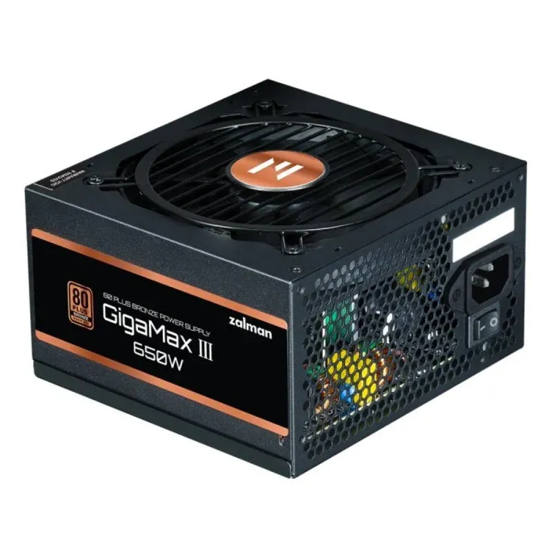 Fonte Alimentação Fonte de Alimentação Zalman 650W 80 PLUS Bronze GigaMax III Semi-Modular