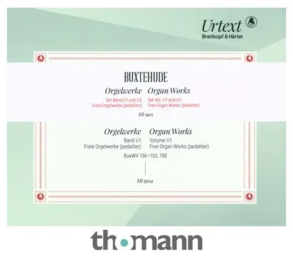 Breitkopf & Härtel Buxtehude Orgelwerke Set 1