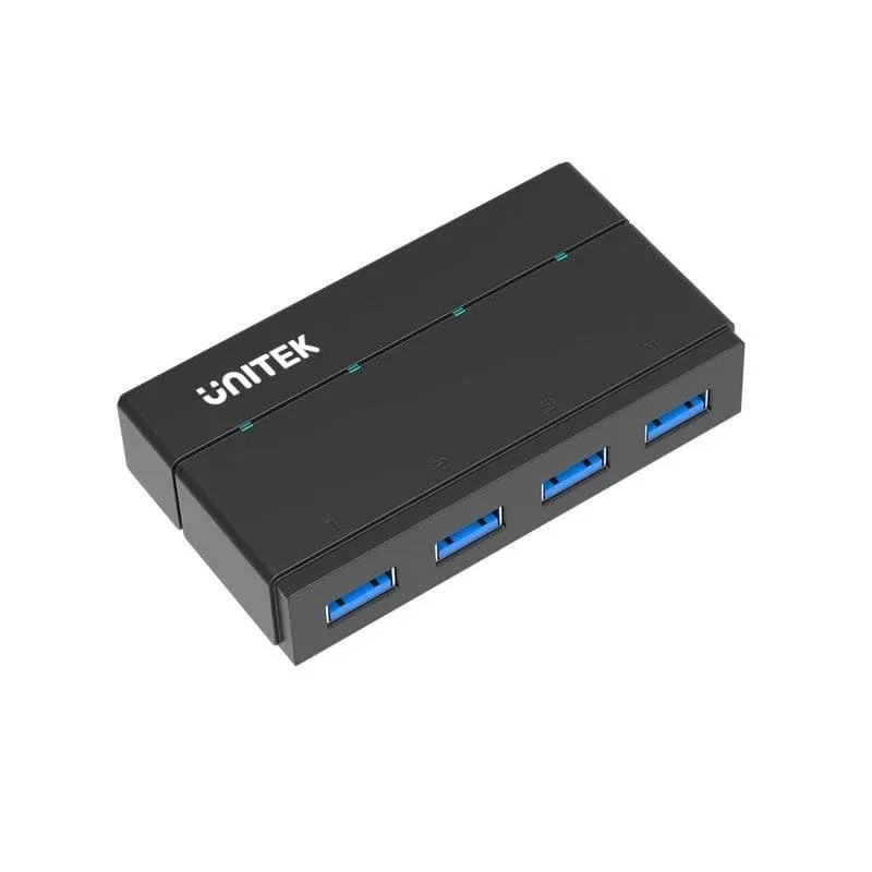 Hub Unitek 4 portas 5000 Mbit/s USB 3.2 Gen 1 modelo Y-HB03001 com adaptador