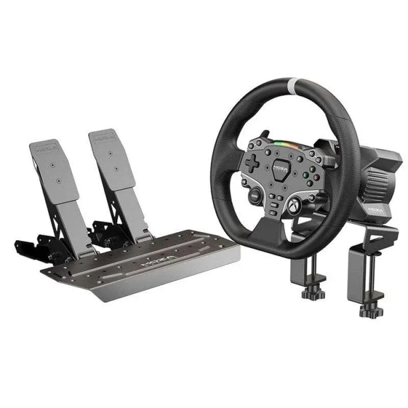 Volante de Corridas Moza RS053 com Pedais para Sim Racing R3 PC