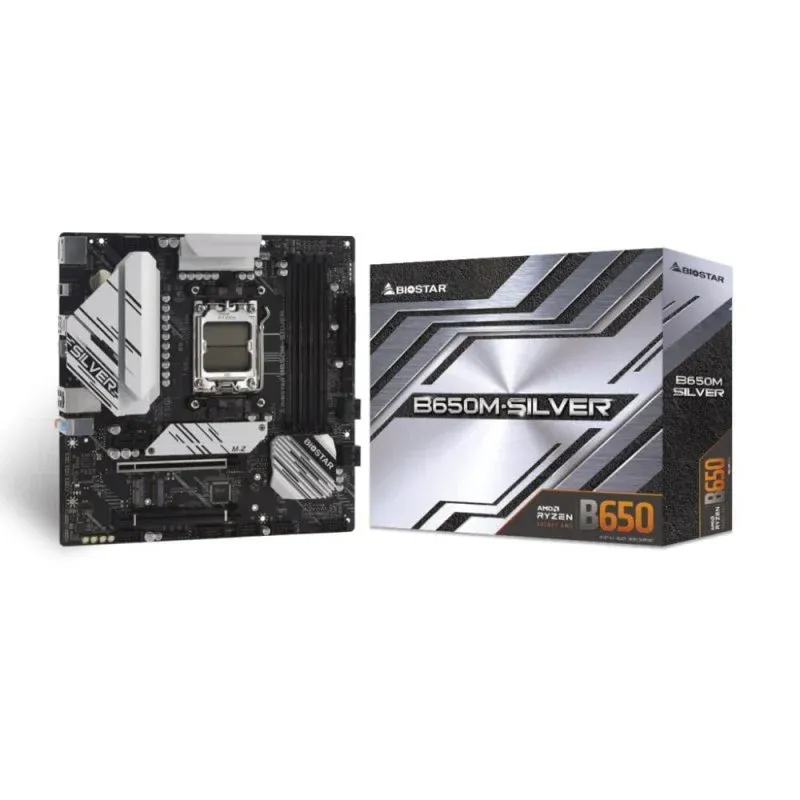 Biostar B650M-SILVER Motherboard MicroATX AMD B650 AM5 DDR5 2,5GbE