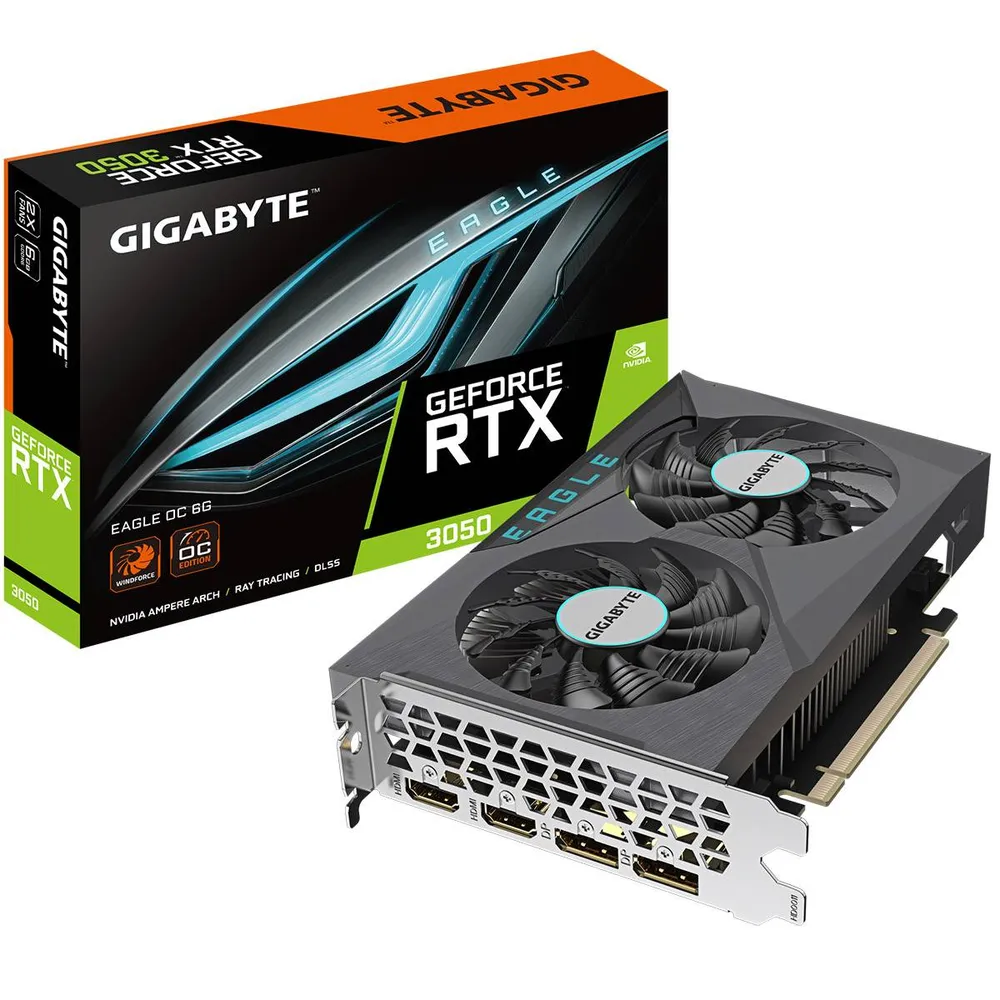 Placa Gráfica Gigabyte NVIDIA GeForce RTX 3050 Ampere Eagle OC 6GB GDDR6