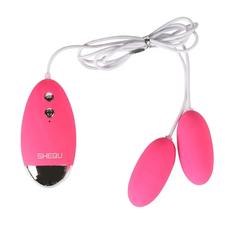 Ovo vibratório duplo de silicone yuesi