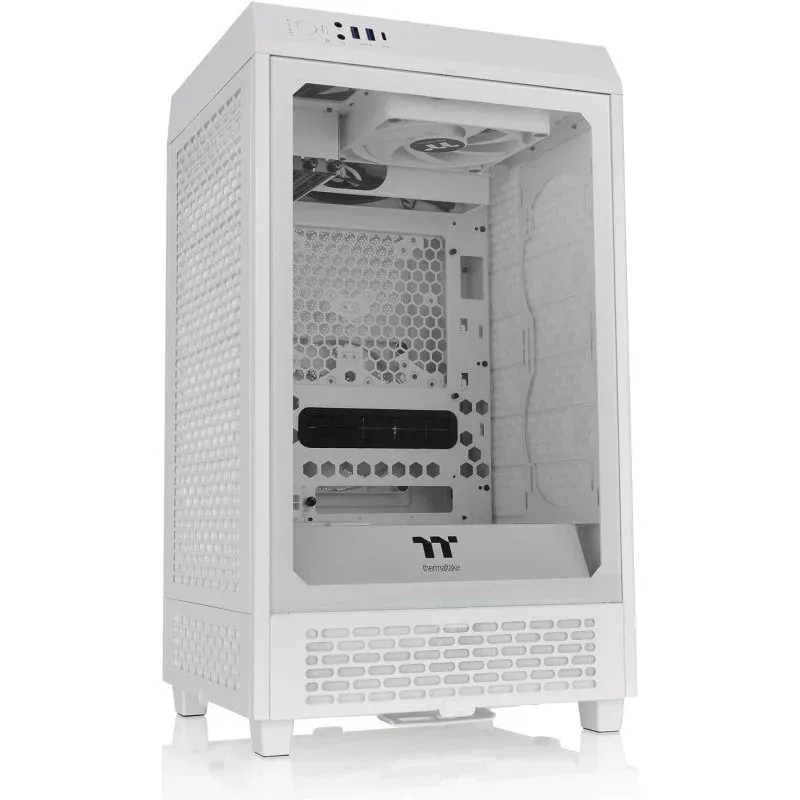 Caixa ATX Thermaltake The Tower 200 Vidro Temperado USB 3.2 Branca