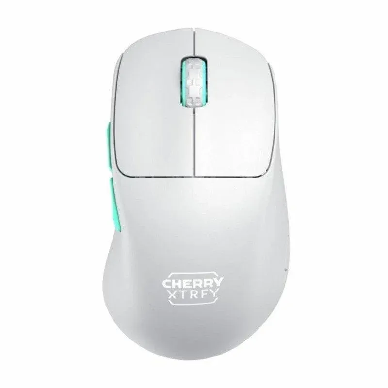 Rato Cherry XTRFY M64 Wireless 26000DPI 2.4GHz 53g Azul Turquesa Branco