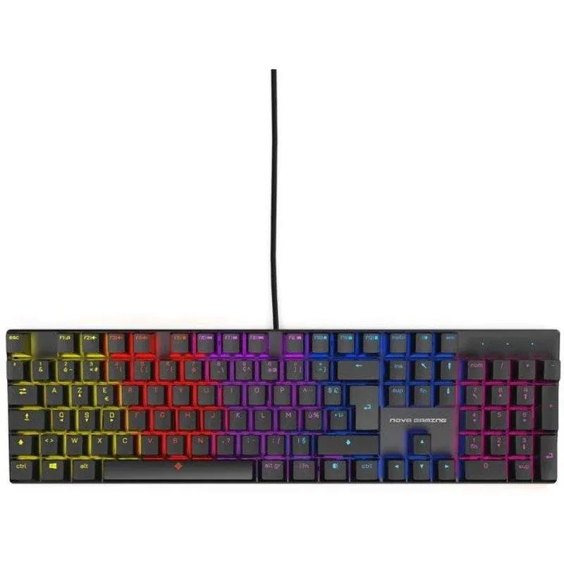 Teclado NOVA gaming Hercule Azerty 104 teclas RGB com 12 animações